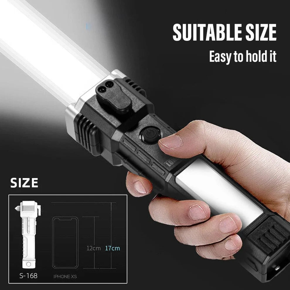 Work Light Flashlight Torchlight with Hammer